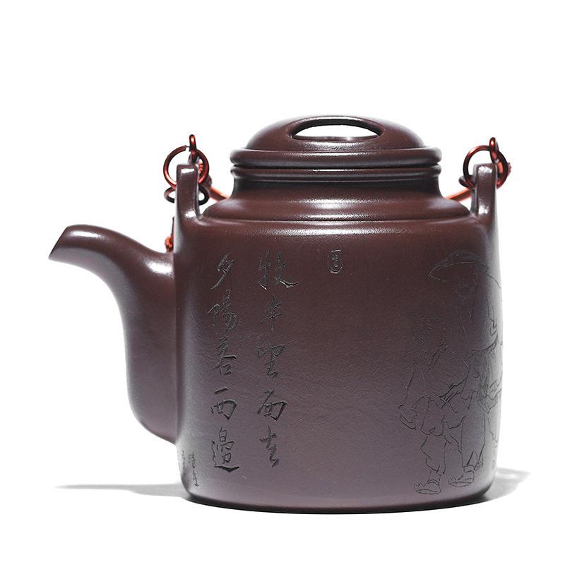 

380 мл ретро исинские фиолетовые глиняные чайники ручной работы чайник из необработанной руды фиолетовая грязь чайник для замачивания чая с ситечком чайный сервиз Zisha посуда