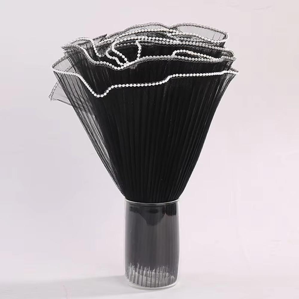 4m Bouquet Roll Multiple Color Mesh Wave Yarn Pretty Packaging Lace Paper  For Wedding Party