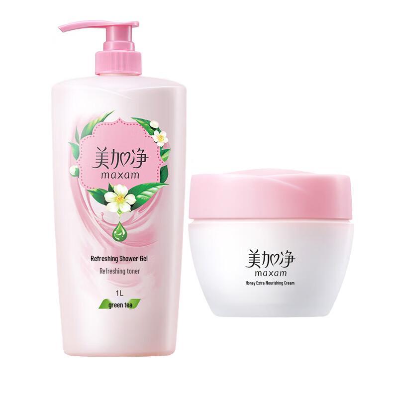 MeiJiaJing Refreshing Shower Gel & Honey Nourishing Cream Set