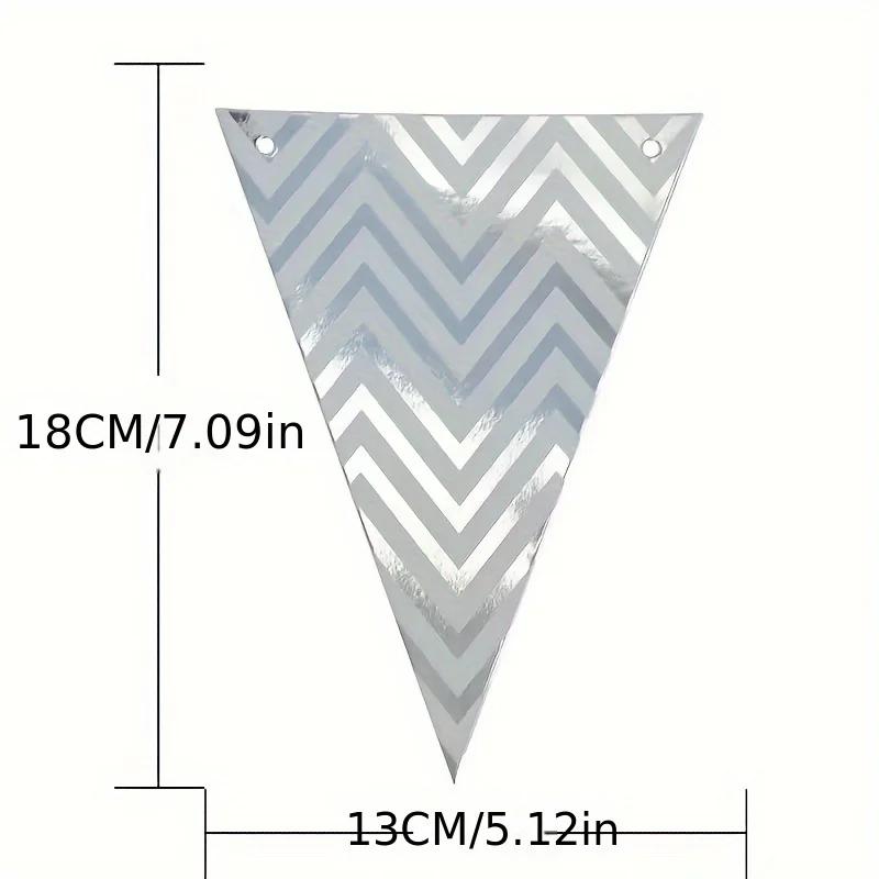12PCS, Triangular Flags, Hanging Triangular Flags, Used for Decorating Festivals, Weddings, and Birthday Parties