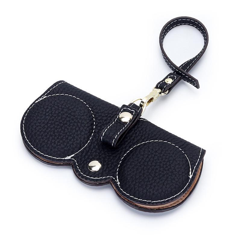 Women's Genuine Leather Sunglasses Case - Cute, Portable, New Ins Style Storage Bag