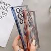 For Magsafe Samsung Galaxy S23 S22 S21 Ultra Plus Case Transparent Plating Magnetic Wireless Charging Silicone Shockproof Cover