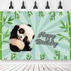Panda Narozeninová Party Bambusový Kreslený Plakát vlastní Dětský Novorozený Portrét Fotografie Pozadí Fotografie Foto Booth Foto Studio