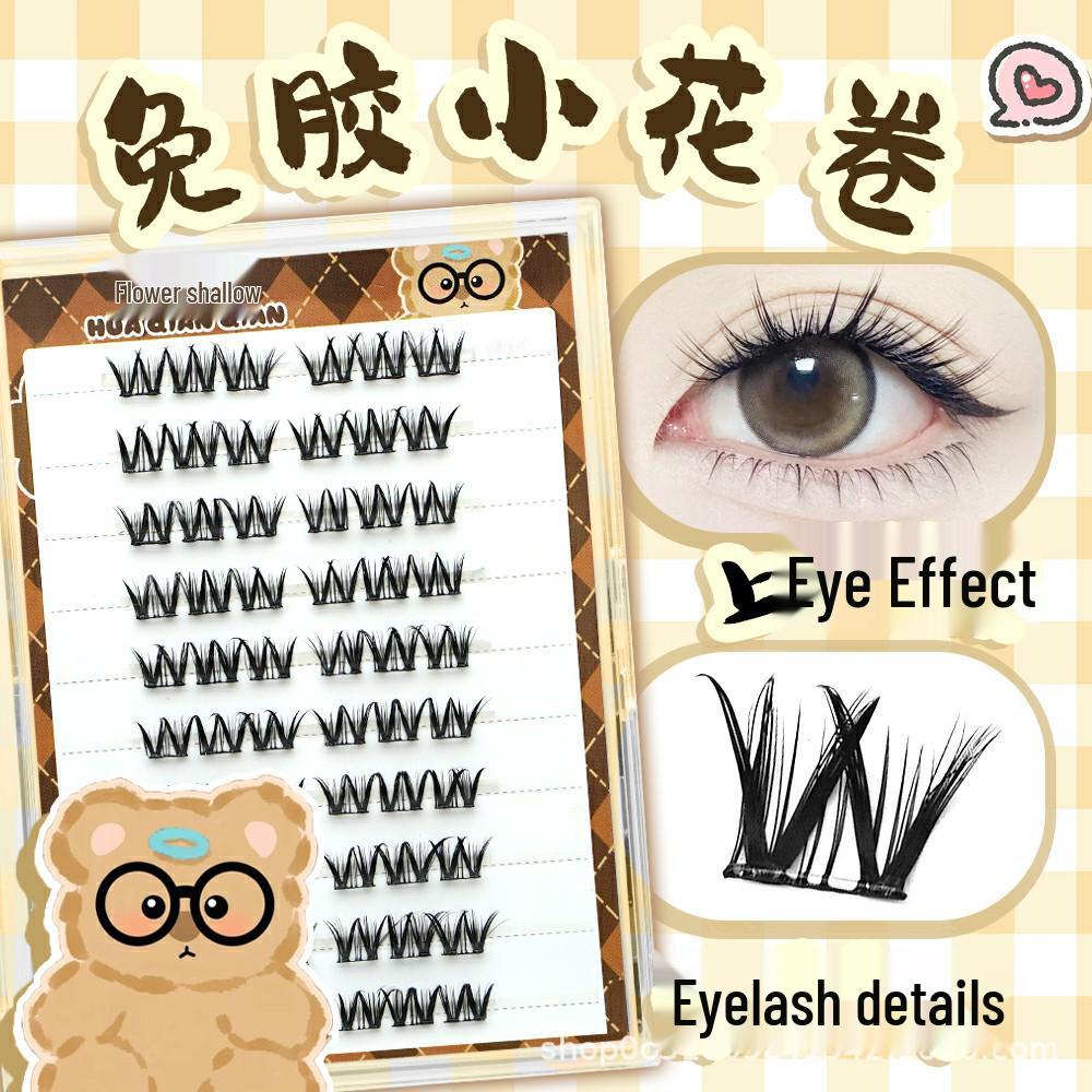 

Набор накладных ресниц натурального вида без клея: Верхние и нижние ресницы для эффекта девушки из комикса