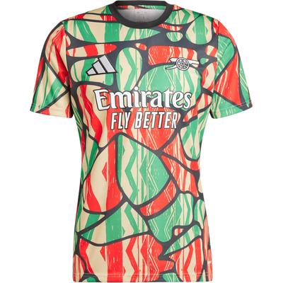 Arsenal Pre-Match Jersey Comfortable Stylish Pattern Printed Crew Neck Short Sleeve Football Shirt Men Tops Red Black IS9996