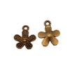 Simple Flower Charms Antique Alloy Pendants For Minimalist Floral Jewelry