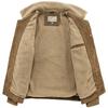 Thickened Lamb Wool Padded Jacket Men's Winter Lapel Collar Jacket Thermal Tooling Padded Jacket Men's