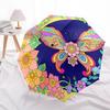 1pc Butterfly Flowers Mandala Artwork Umbrella with Plastic Handle,Vibrant Cartoon Pattern,Multi-functional UmbrellaPT059