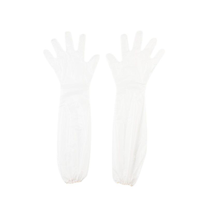 10PCS Disposable Arm Guard Gloves Kitchen Household Cleaning Waterproof Elastic Drawstring Lengthened CPE Long-Arm Gloves