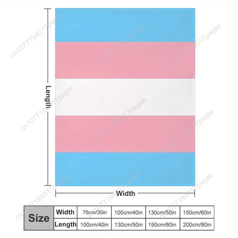 Transgender Flag Throw Blanket. Smooth and Light Available for Four Seasons and Four Size Custom Blankets