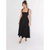 Minimalist Sleeveless High Waist A Line Dress With Backless Design For Summer Casual Wear
