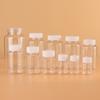 Transparent Refillable Plastic Bottle 15ml 30ml 50ml 100ml 250ml 500ml White Cap Leakproof for Essential Oil Perfume Storage