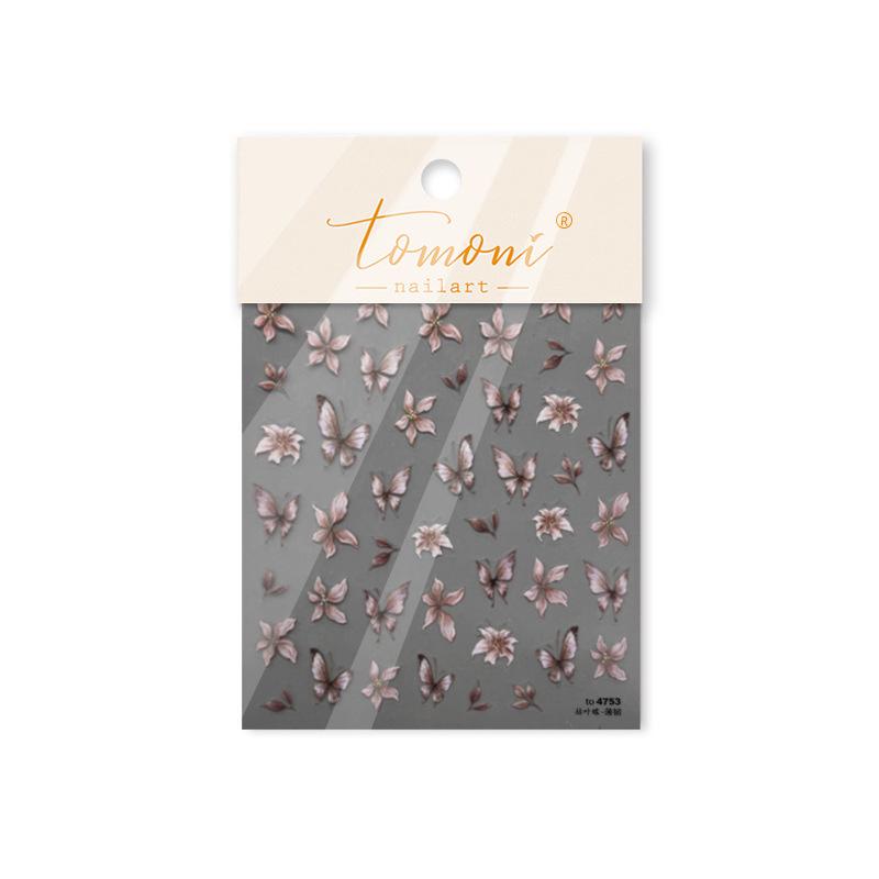

Tomoni Thin & Tough Nail Art Stickers: Japanese Stationery for Kids with Dry Leaf & Butterfly Designs