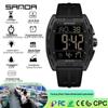SANDA Sports Watch: Dual Time Digital Display, Barrel Shape, Waterproof, Ideal for Junior & Senior High Students.