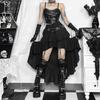 Gotycka Damska Steampunkowa Retro Gotycka Plisowana Asymetryczna Hi-Low Koronkowa Spódnica Imprezowa Nieregularna Wiktoriańska High-Low Bączek
