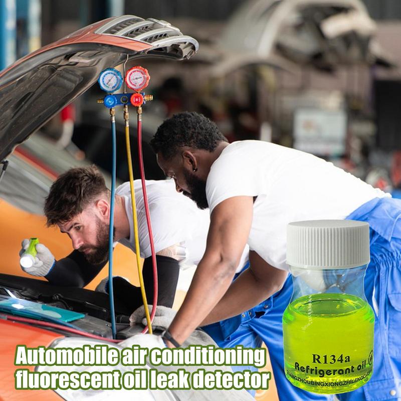 60ml Car Air Conditioner Leak Fluorescent Agent Leak Detection Oil Eco-Friendly AC Refrigerant Oil Agent For Leak Detection Tool