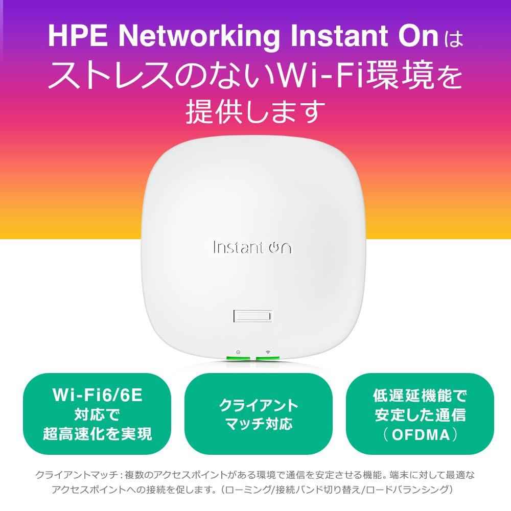 HPE Networking Instant On Access Point AP21 2x2 WiFi 6 Indoor Wireless Access Point Smart Mesh Compatible Power Supply Included JP Model