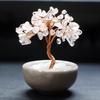 Handcrafted Yellow Citrine Money Tree Teacup Crystal Home Decor