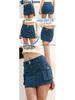 European & American Street Style Low-Waist Slim Fit Solid Color Autumn Skirt for Women