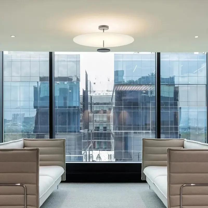 Modern design LED ceiling Chandelier circular acrylic black bedroom pendant light track bar home decoration lighting fixture