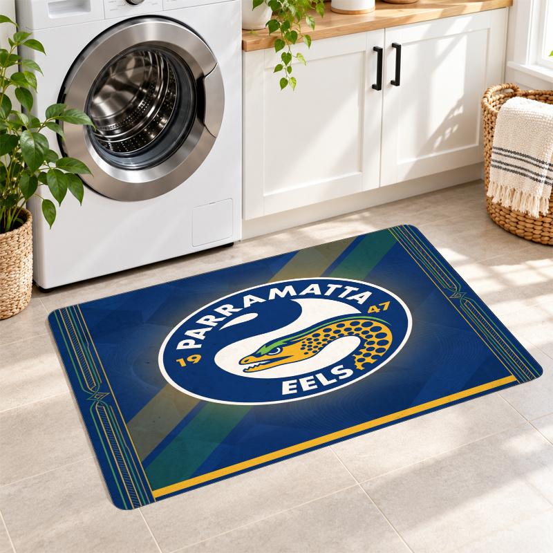 Flannel Kitchen Mat Parramatta Eels Soft Area Rug Non Slip Floor Carpet Home Decoration
