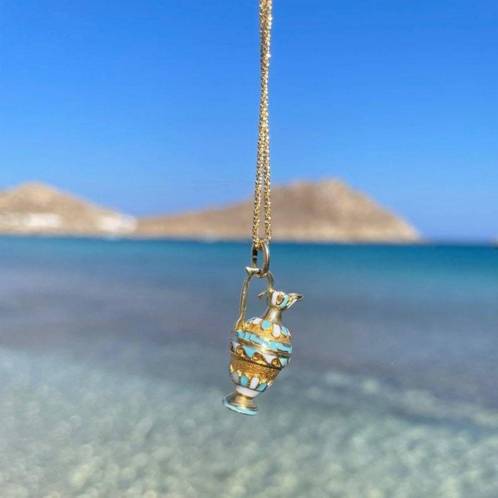 Pot Pendant Retro Bottle Necklace Titanium Steel Women's Collarbone Chain  Unisex