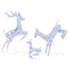 3-Piece Lighted Reindeer Family Set, Iridescent Christmas Decor
