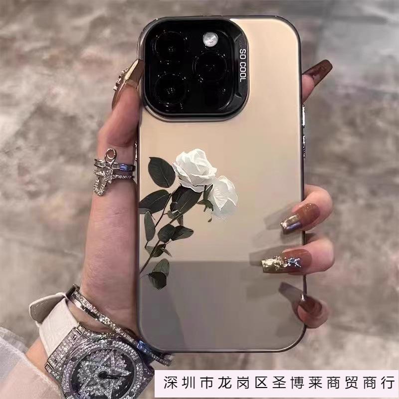 Haze rose for iphone15promax mobile phone case 16plus apple 14 pro girl 13 personality 12