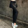 Women's Plus Size Two-Piece Look Yoga Pants - Trendy Autumn Sportswear for Running & Fitness
