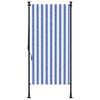Vidaxl External Roller Blind, Blue-White, 100X270 Cm, Fabric And Steel