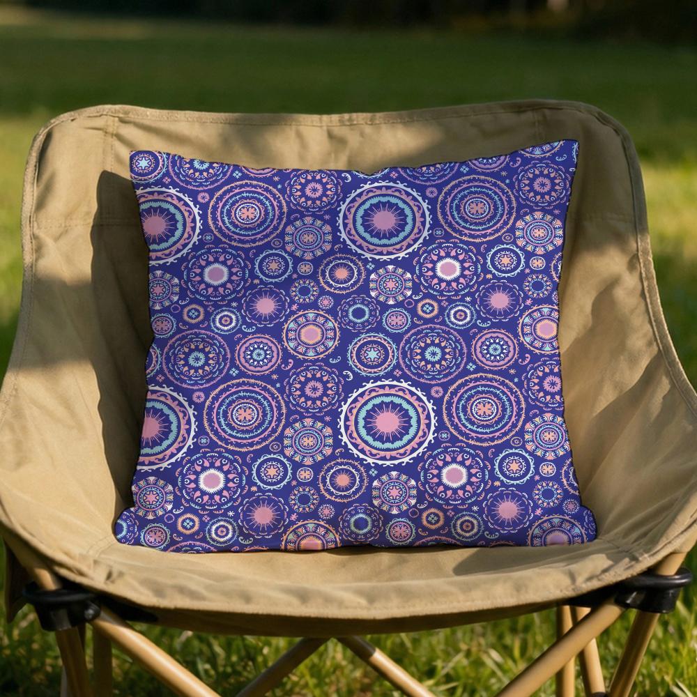 

Indian Ethnic Pattern Cushion Cover Soft Reversible Durable Pillow Cover MultiScene Use for Home Car Daily Comfort 30X30cm