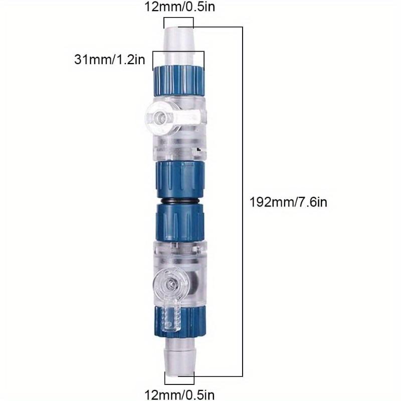 Dongke Aquarium Hose Valve, Double Sealed Fish Tank Quick Release Valve, with Water Flow Control Switch, Suitable for 12-22mm Hose Aquarium Fish Tank