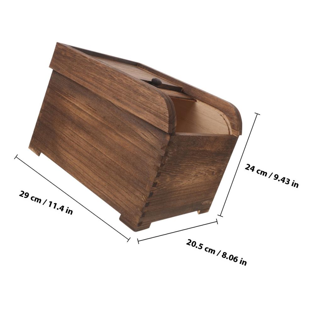 Rice Container Wooden Storage Box for Kitchen Pantry Food Storage Organizer Cereal Grain Bean Container with Lid