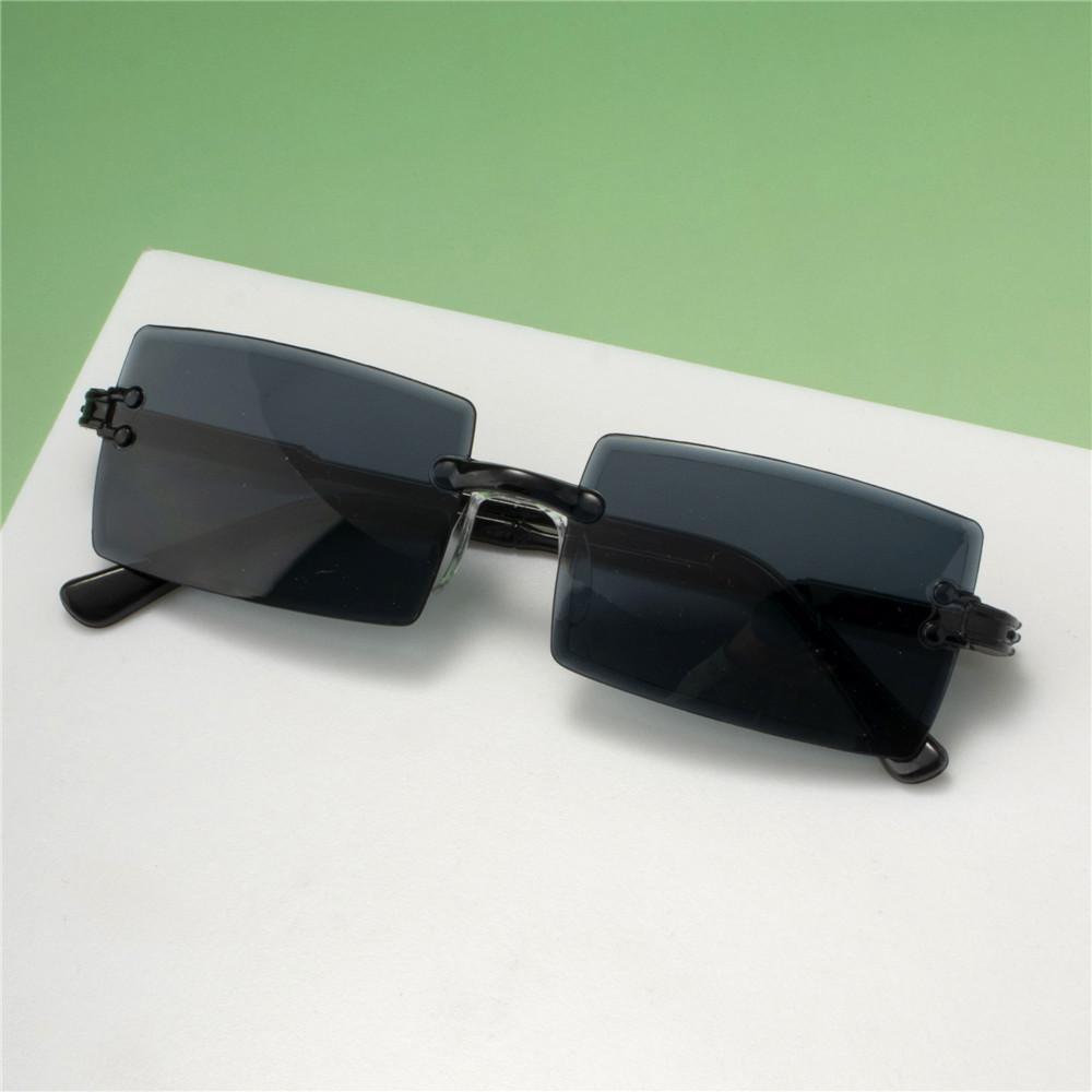 12PCS Retro Sunglasses Women Brand Designer Fashion Rimless Gradient Sun Glasses Shades Cutting Lens Ladies Frameless Eyeglasses