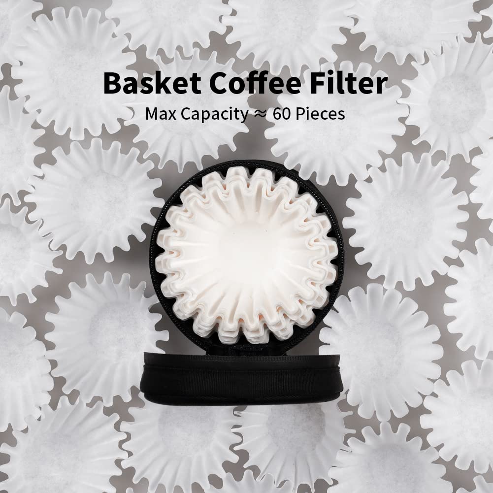 watchget Wave Series Coffee Filter Case, Paper Filter Case, Wave Filter Bag, Waterproof, Stain-Resistant Storage Bag for Camping, Outdoors, and Easy