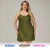 Womens Satin Chiffon Sleep Dress Plus Size V-Neck Sleeveless Nightgown Home Lounge Comfort