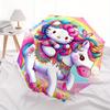 Hello Kitty,Unicorn Automatic Folding Umbrella-Simple 8-Rib Design, Bright Cartoon Pattern, Durable Iron Frame, Suitable For Travel, Outdoor