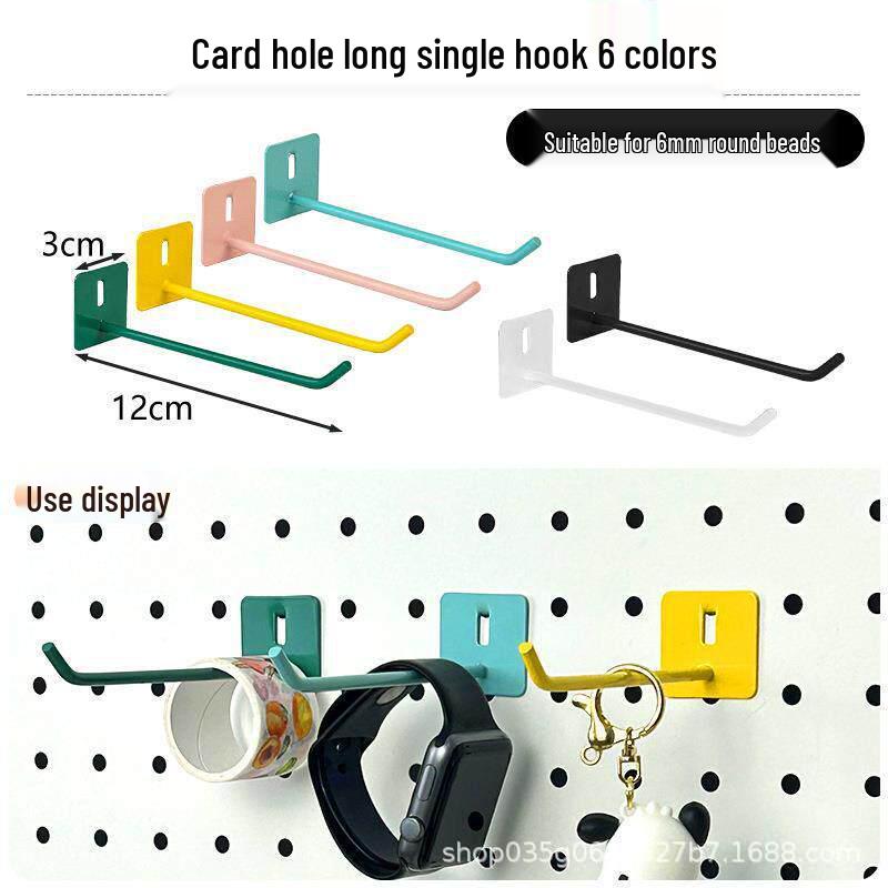 Pegboard Wall Organizer with Hooks - No-Drill Storage Rack for Entryway or Study Room.