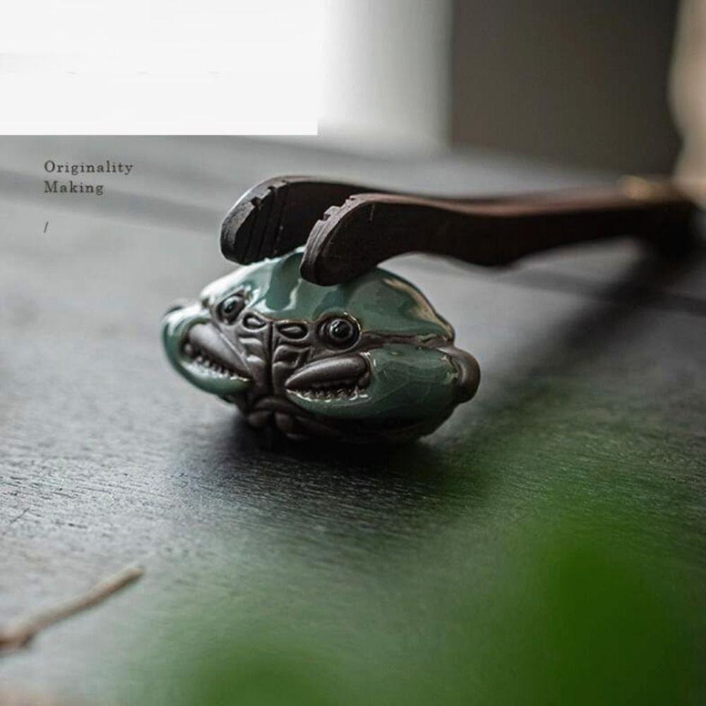 Creative Cute Crab Tea Pet Cracked Glaze Little Crab Tea Play High Quality Small Crab Statue Home