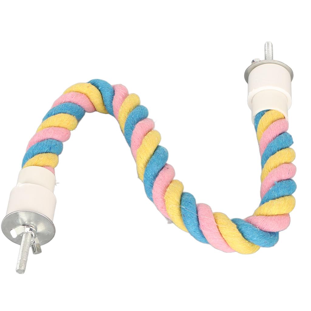 Kolorowa, elastyczna, bezpieczna, wspinaczkowa zabawka dla papug z bawełnianej liny dla nimf i papug nierozłączek