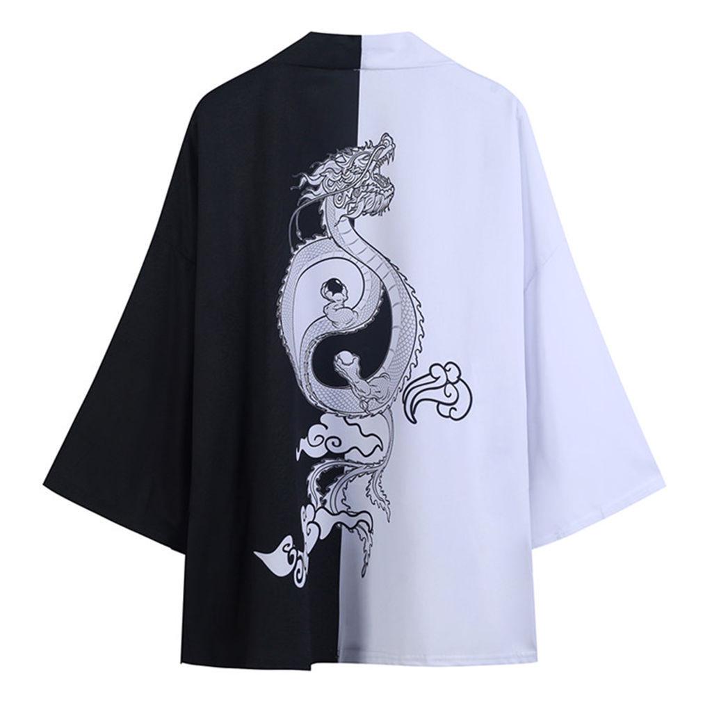 Sommer japanischer Kimono mit fünf Spitzenärmeln für Herren und Damen, Umhangjacke, Top-Bluse