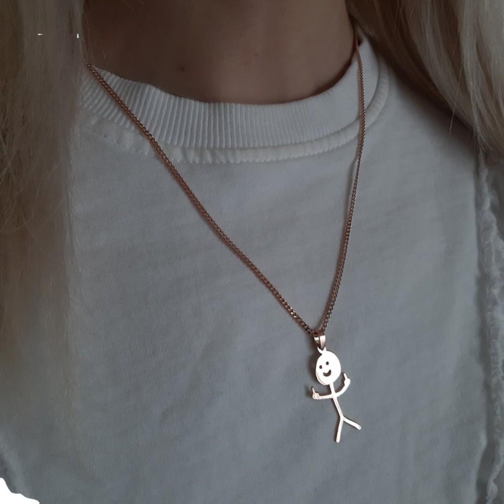Funny Trendy Doodle Necklace Combining Unique Design And Durable Craftsmanship For Wearers All