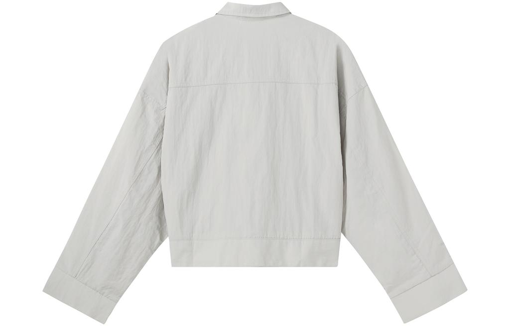 Nike Sportswear Essentials Cropped Coats Women's Limestone White Lapel Moderate DM6244-012