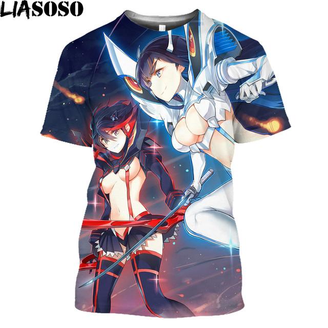 Anime Kill La Kill Printed 3D T-shirt Men Women Summer Loose Harajuku Style Shirts Unisex Streetwear Tees Tops