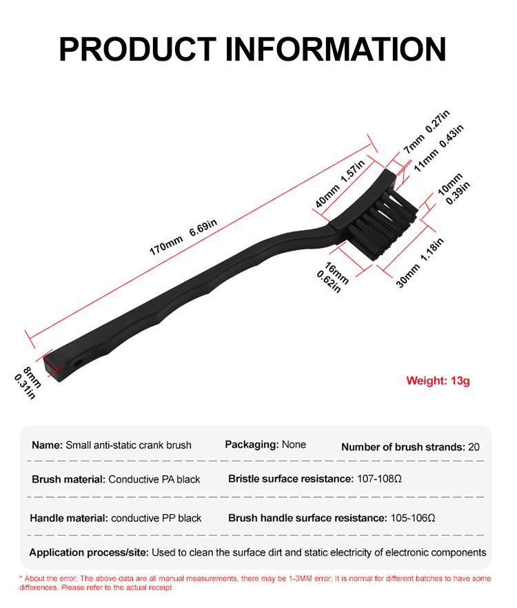 1PC Anti-static Protection Small Crank Brush Scrubbing Board Water PCB Cleaning Brush