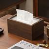 Vintage Walnut Wood Tissue Box Light Luxury Elegant Tissue Boxes Decor Portable Napkin Case with Cover Living Room Decoration