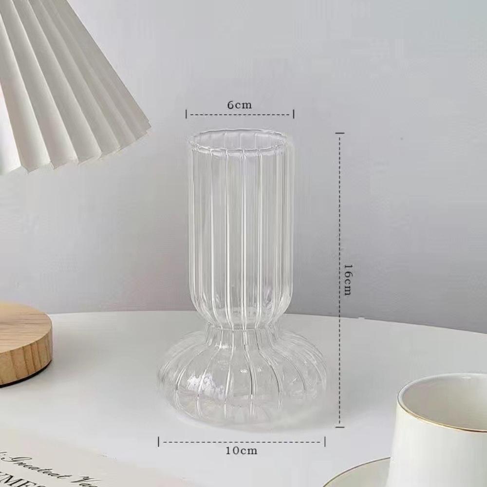 

Nordic Creative Glass Vase Simple Transparent Vase Water Nourishing Flower Arrangement Living Room Decoration Modern Home Decor чистый