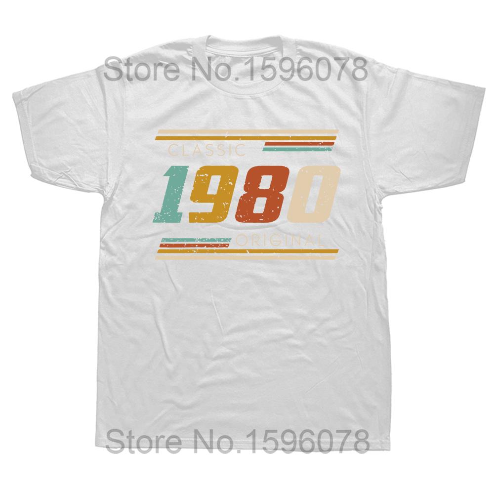 Made in 1980 Birthday Gifts 44 Year Old 44th Bday Present T Shirt Men Printed T-shirt Fashion Short Sleeve Anniversary Tee Tops