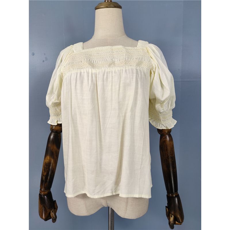 

Young Adult Stretch High Waist Skirt Socialite Tea Break Tops Off-White (Tops) M