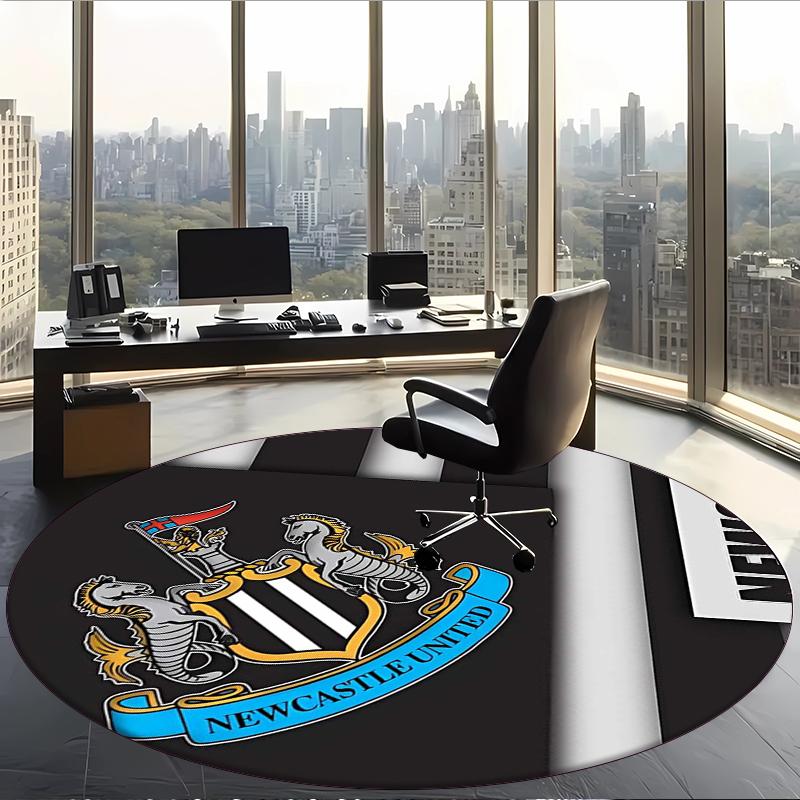 Newcastle Unite (14) Στρογγυλό Χαλί Γραφείου Διακοσμητικό Χαλί Δαπέδου για Γραφείο Υπνοδωμάτιο Σαλόνι και Χώρο Σπιτιού